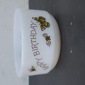 HTF Vintage Fire King Anchor Hocking Birthday Child Happy Birthday Bowl